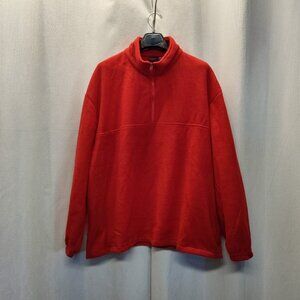 King Louie America Fleece 1/4 Zip Pullover Sweatshirt Red Men 3XL Union Made USA